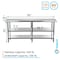 Amgood 14 in. x 96 in. Stainless Steel Table With Two Undershelves AMG WT-1496-2SH - alternate 6
